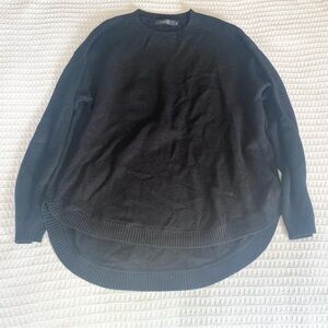 Fashion Black Knit Sweater XL